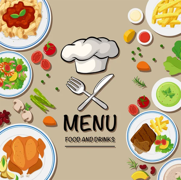 Menu pour la cuisine italienne — Image vectorielle