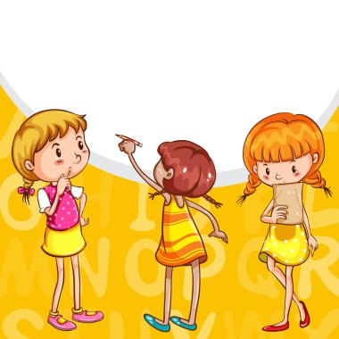 Arka plan tasarım okuma ve yazma Girls