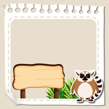 Lemur şablonuyla kenarlık