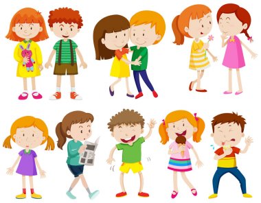 Farklı şeyler yapıyor kızlar ve erkekler