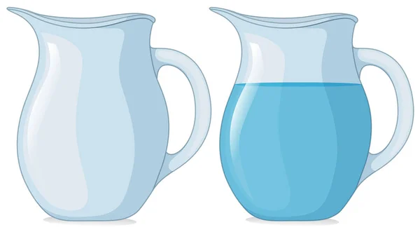 Two jars with and without water — Stock Vector