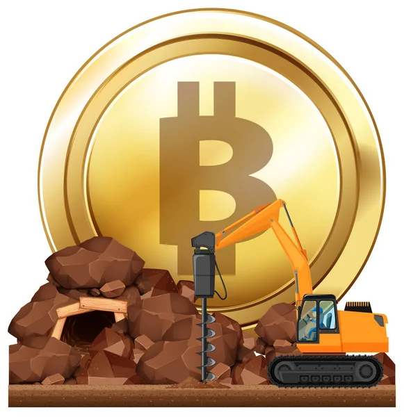 Drilling truck and money in background — Stock Vector