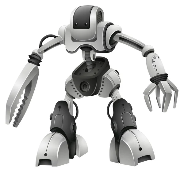 Robot design met wapen handen — Stockvector