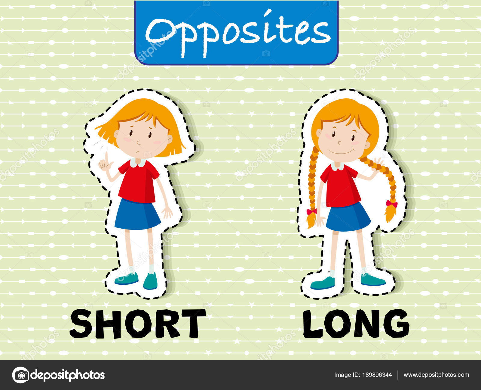 Opposite Words Tall Short Stock Illustrations – 12 Opposite Words