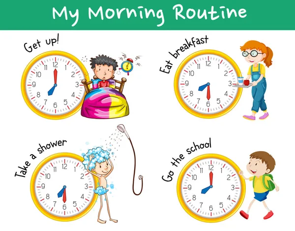 Morning routines with clocks and children