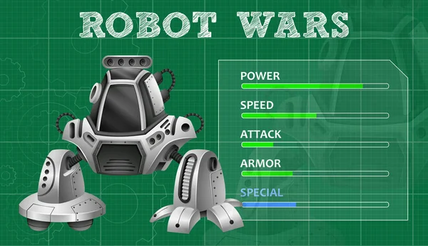 Robot ontwerpen met bijzondere kenmerken — Stockvector