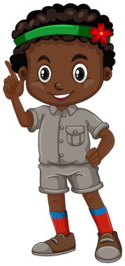 Afro-Amerikan çocuk işaret parmağı