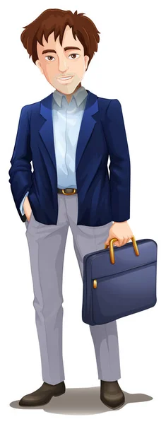 A tall brown haired Businessman — Stock Vector