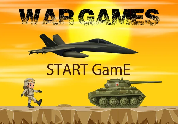 Wargame гра елемент — стоковий вектор