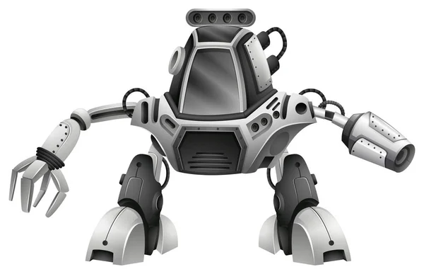 Moderní Robot na bílém pozadí — Stockový vektor