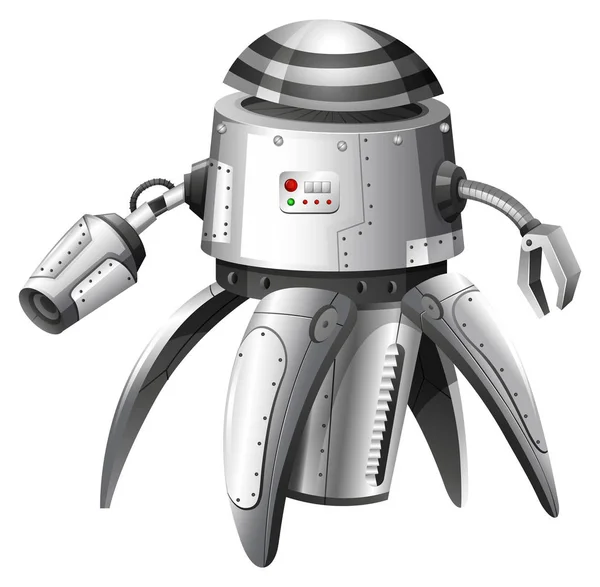 회색 로봇의 그림 — 스톡 벡터