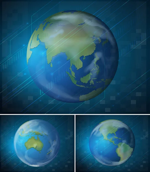 Návrh plakátu s planety země — Stockový vektor