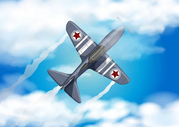Armée de l'Air Force sur le ciel bleu — Image vectorielle