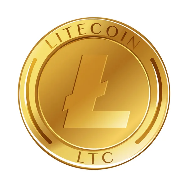 Crypto Coin sur fond blanc — Image vectorielle