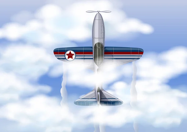 Avions militaires dans le ciel — Image vectorielle