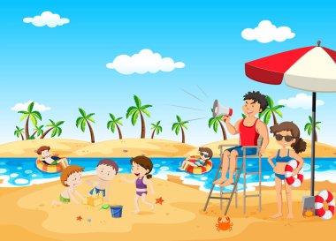 Cankurtaran sahilde megafon Holding