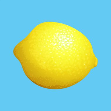 Mavi zemin üzerine sarı limon