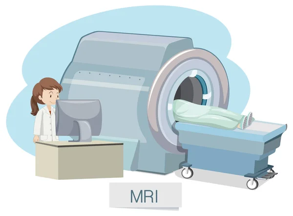 Сканирование МРТ на белом фоне — стоковый вектор