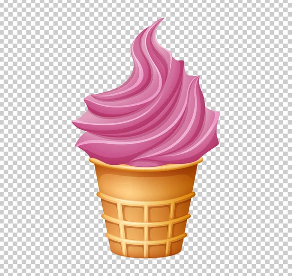 Helado de fresa sobre fondo transparente — Archivo Imágenes Vectoriales