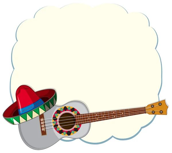 W meksykańskim stylu szablonu gitara klasyczna — Wektor stockowy