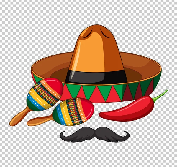 Mexican Element on Transparent Background — Stock Vector