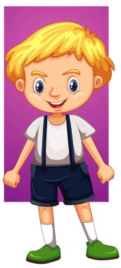 Kocaman bir gülümseme ile mutlu çocuk