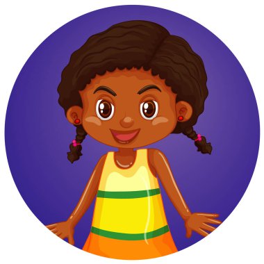 Arkaplanda Afrikalı bir kız