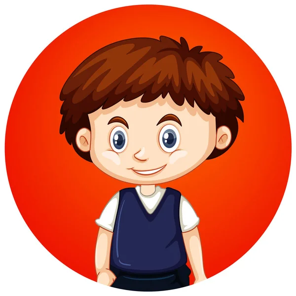 Boy on round background — Stock Vector