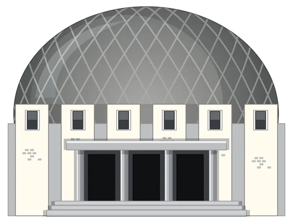 Science building with round roof — Stock Vector