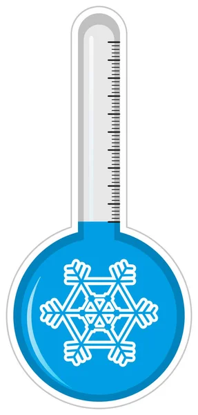 Thermomètre avec symbole de flocon de neige — Image vectorielle