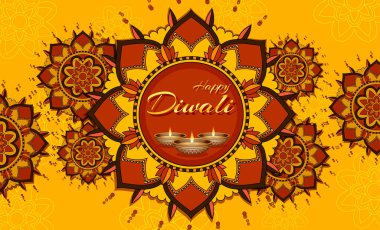 Mutlu diwali festivali için poster tasarımı