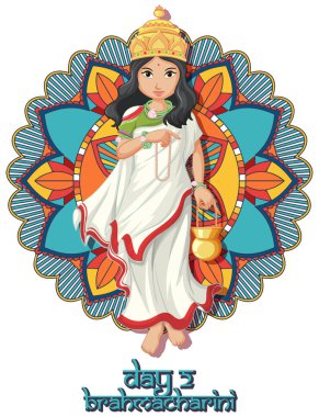 Tanrıça ile Navarati festivali poster tasarımı