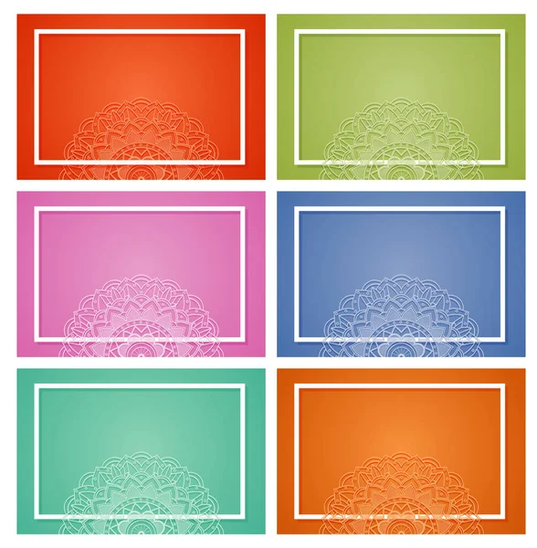 Background template with mandala designs — Stock Vector