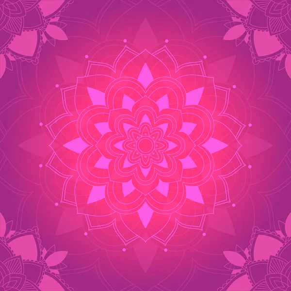 Modèles de mandala sur fond rose — Image vectorielle