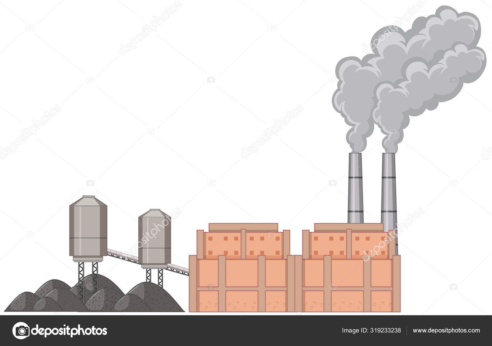 Клипарт завод с дымом