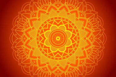 Sarı mandala desenli arkaplan tasarımı