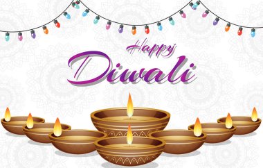 Mutlu diwali festivali için poster tasarımı