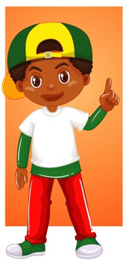 Şapka takan mutlu çocuk