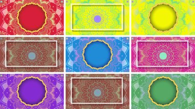 Mandala tasarımlı arkaplan şablonu