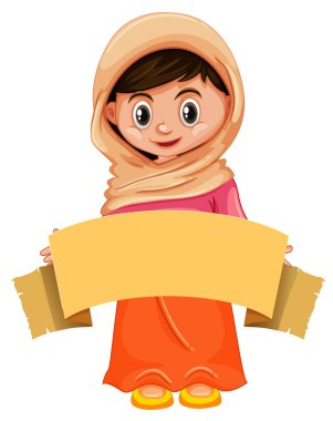 Kahverengi sancaklı mutlu kız