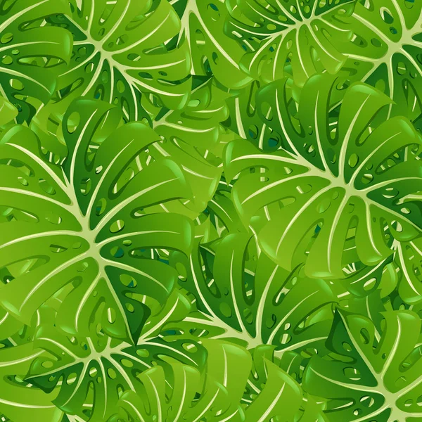 Modelo de fundo com folhas verdes — Vetor de Stock