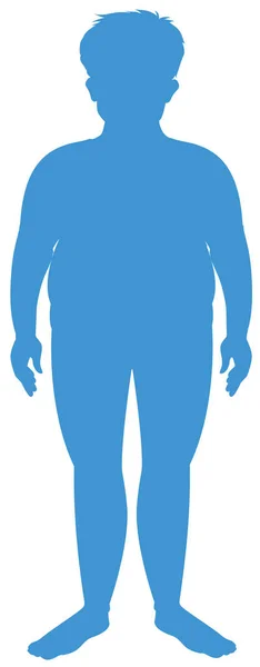 Silhouette corpo umano su sfondo bianco — Vettoriale Stock