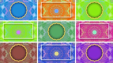 Mandala tasarımlı arkaplan şablonu