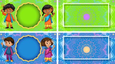 Mandala tasarımlı arkaplan şablonu