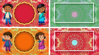 Mandala tasarımlı arkaplan şablonu