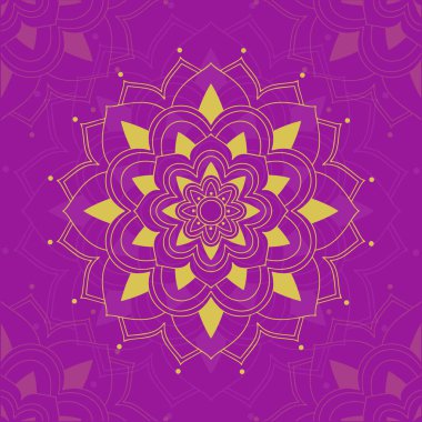 Pembe arkaplanda mandala desenleri