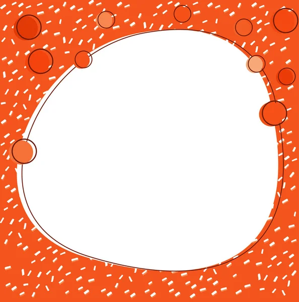 Round frame on orange background — Stock Vector