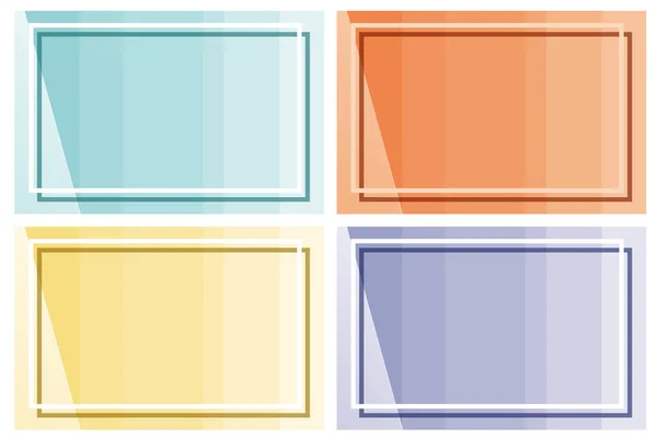 Cuatro plantillas de marco en diferentes colores — Vector de stock