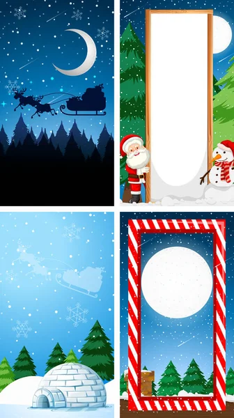 Modèles de fond avec le thème de Noël — Image vectorielle