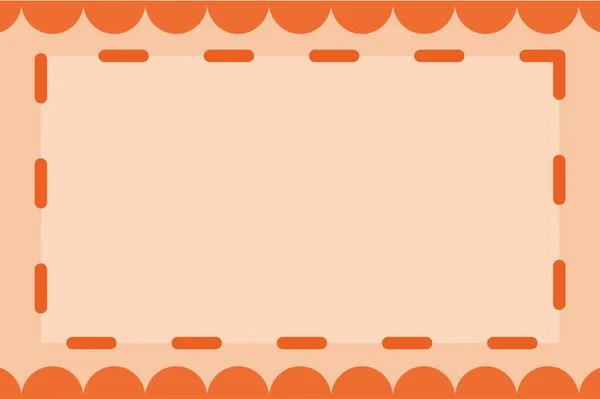 Bakgrund mall med orange ram — Stock vektor